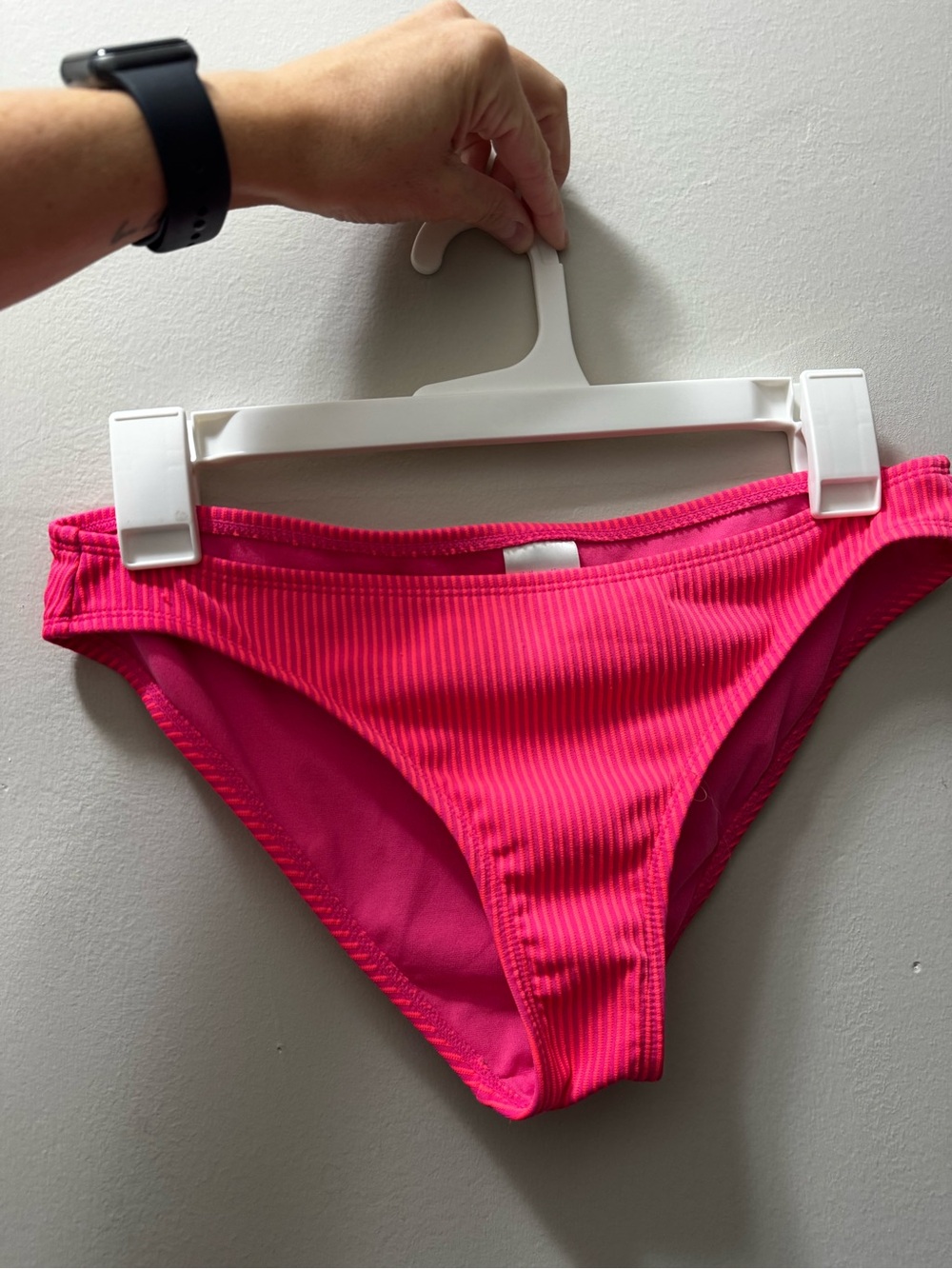 Xhilaration Hot Pink Ribbed Bikini Bottom
